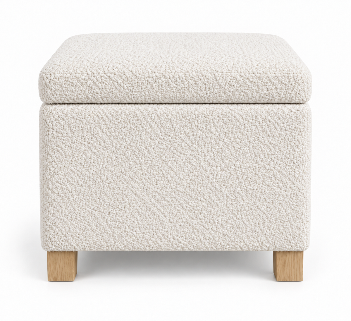 Nestavelle Ivory Bouclé Lift-Top Storage Ottoman
