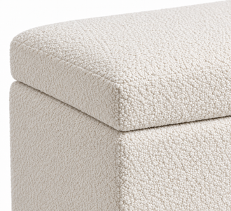 Nestavelle Ivory Bouclé Lift-Top Storage Ottoman