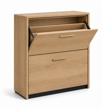 Nestavelle Two-Panel Flip-Door Shoe Cabinet